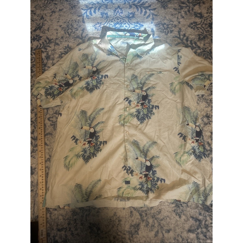 Tommy Bahama Shirt Mens 3XL Silk Floral Hawaiian Camp Short Sleeve Button Up
